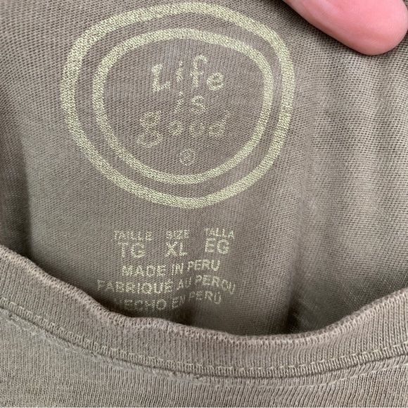 Life is Good Green Snowblower Bring It On Long Sleeve Shirt Size XL - Picture 3 of 9